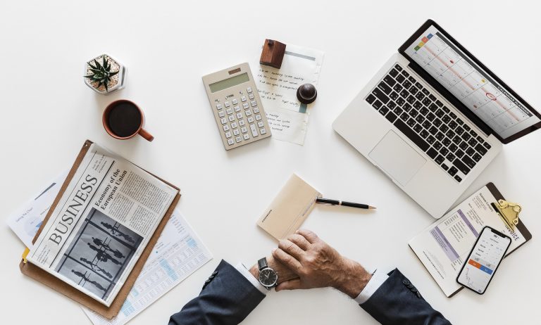 Office Finance Aerial Accounting Business Paper
