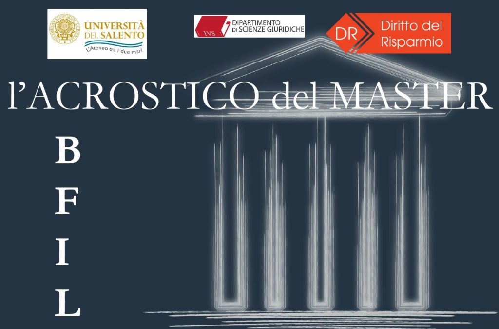 L’acrostico del Master_copertina