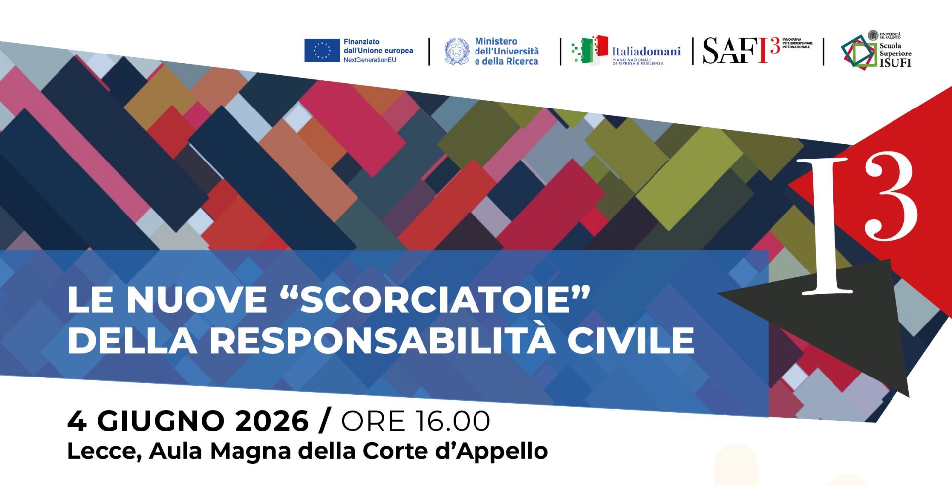 Le nuove “scorciatoie” della responsabilità civile – Lecce, 4 giugno 2026